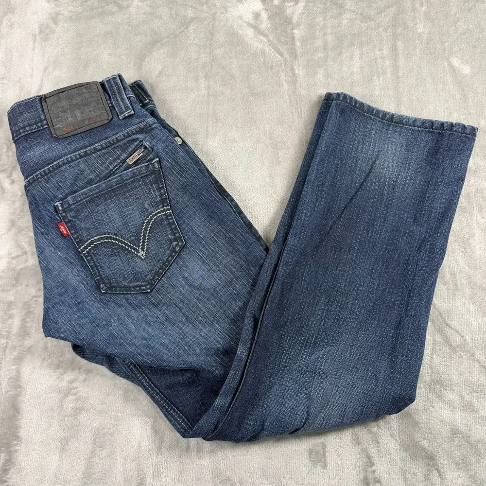 Vintage Levi's Men's 514 Slim Straight Mid Rise Adj Waist Black Label Jeans